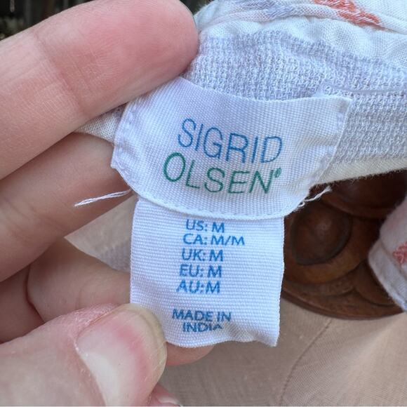 Sigrid Olsen Women’s Striped Crossover Sleeveless Tank Top Multicolor Size M - Picture 8 of 8